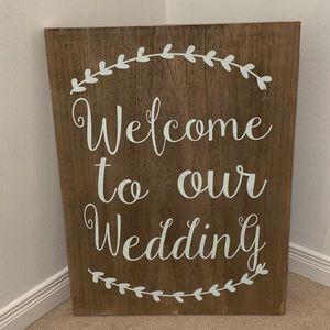 Welcome to our wedding sign